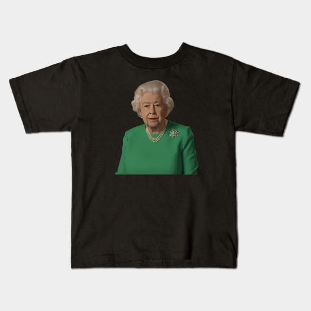 Queen Elizabeth Green screen Dress Kids T-Shirt by Movielovermax